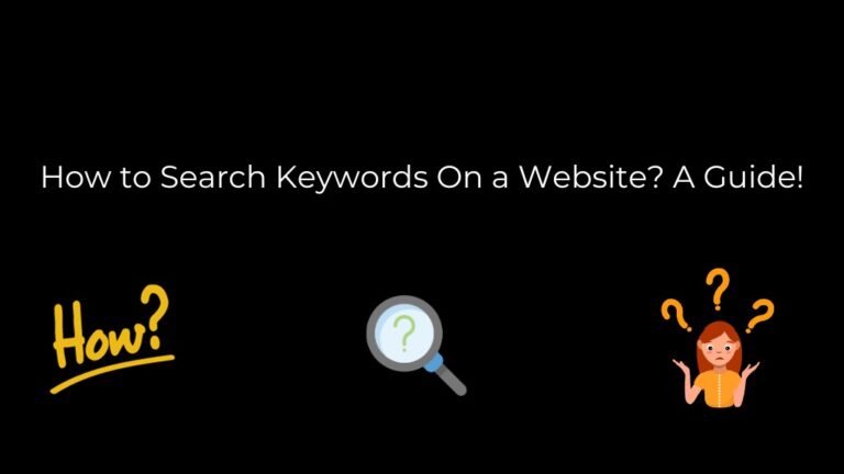 how to search keywords on a website